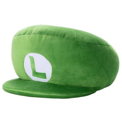 Super Mario Mocchi-Mocchi-GameStyle Luigi's Hat Plush Toy, Approximately 38cm Long