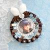 Bunny Chocolat Frill Rosette with Chocolate Milk Rabbit Ears, Ita-Rosette Badge with Magnet, Blue [Used]