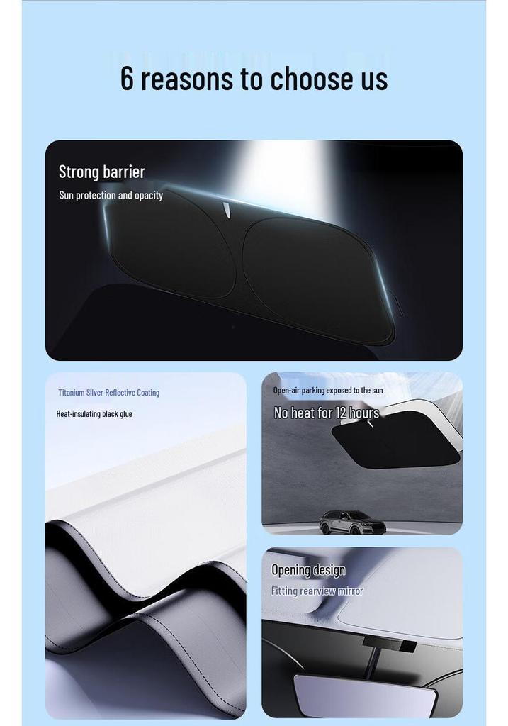 Car Sunshade: Sun Visor, Windshield Shade, Heat Insulation Cloth, Sun Umbrella, Cover, and Curtain Panel.
