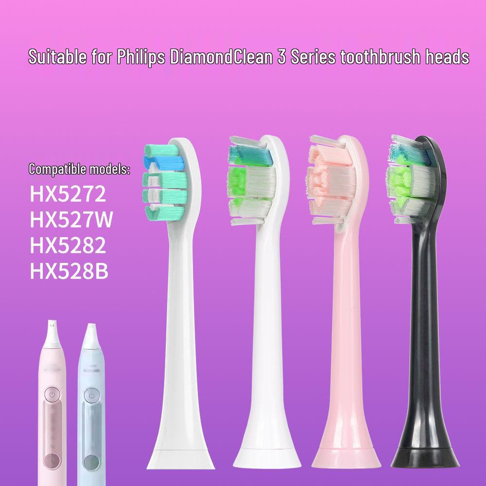 Compatible with Philips Diamond 3 Series Toothbrush Heads HX5272/HX527W/HX5282/HX528B/C2 Plaque.