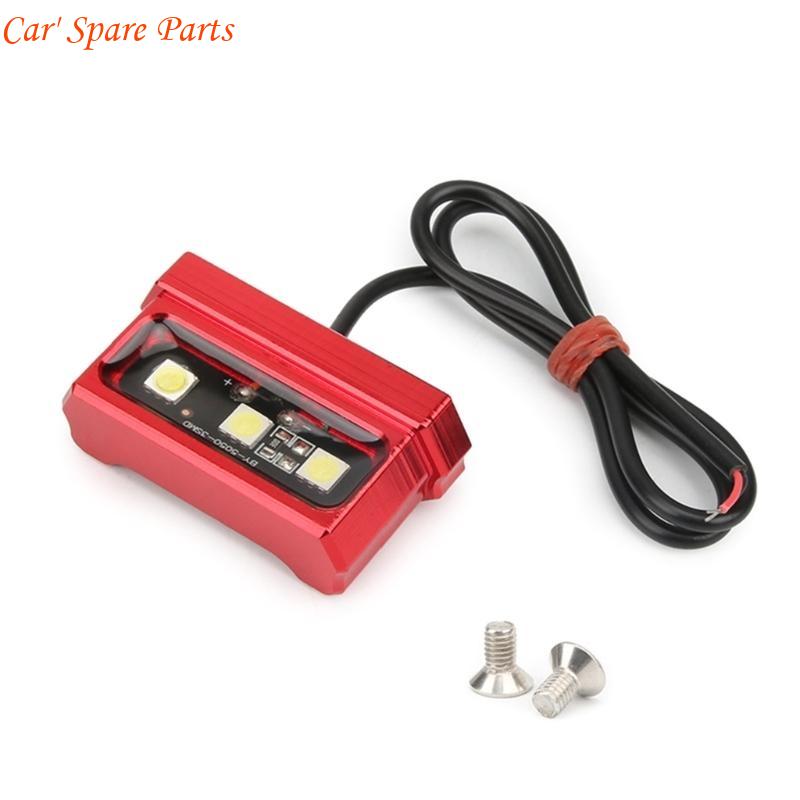 

Y4UA 12V Motorcycle LED License Plate Light Decorative Lamp Frame Rear Tail Number Light Universal Indicators Motorbike Parts красный