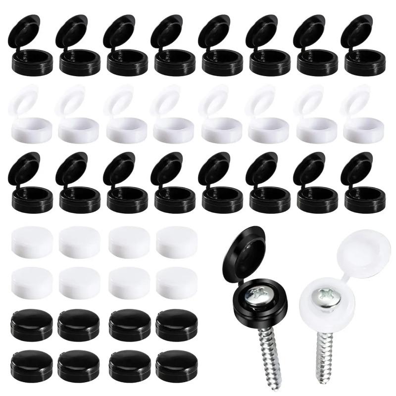 Nails Screw Caps Plastic Protective Covers 2 Colors Phillips Screw Decorative Cover Cross Screw Folding Cap