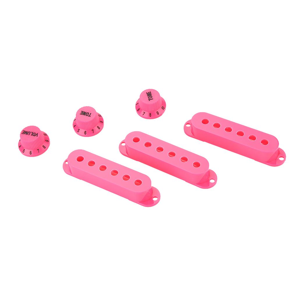 3Pcs Plastic Single Coil Pickup Covers 48mm 50mm 52mm Replacement for Electric Guitar(Pink)