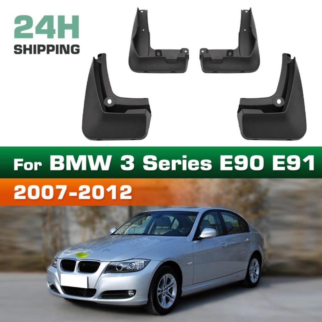 4PCS Car Mud flaps Splash Guards Mudguards Car Mud Flaps Compatible with BMW 3 Series E90 E91 2007 2008 2009 2010 2011 2012