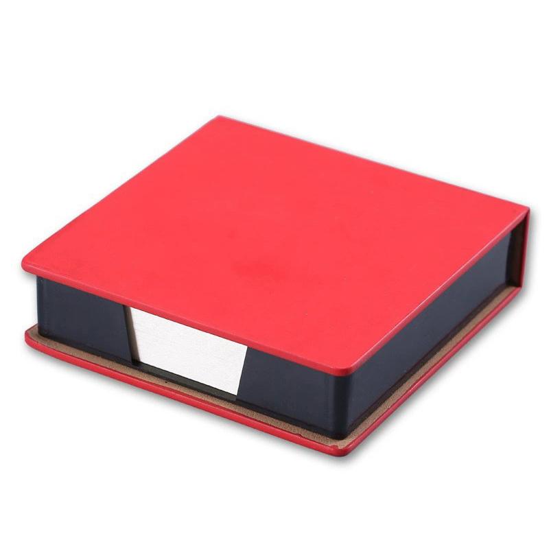 Sticky Note Box With Notepads Pu Leather Memo Pad Dispenser Desktop Supplies For Students Office Worker