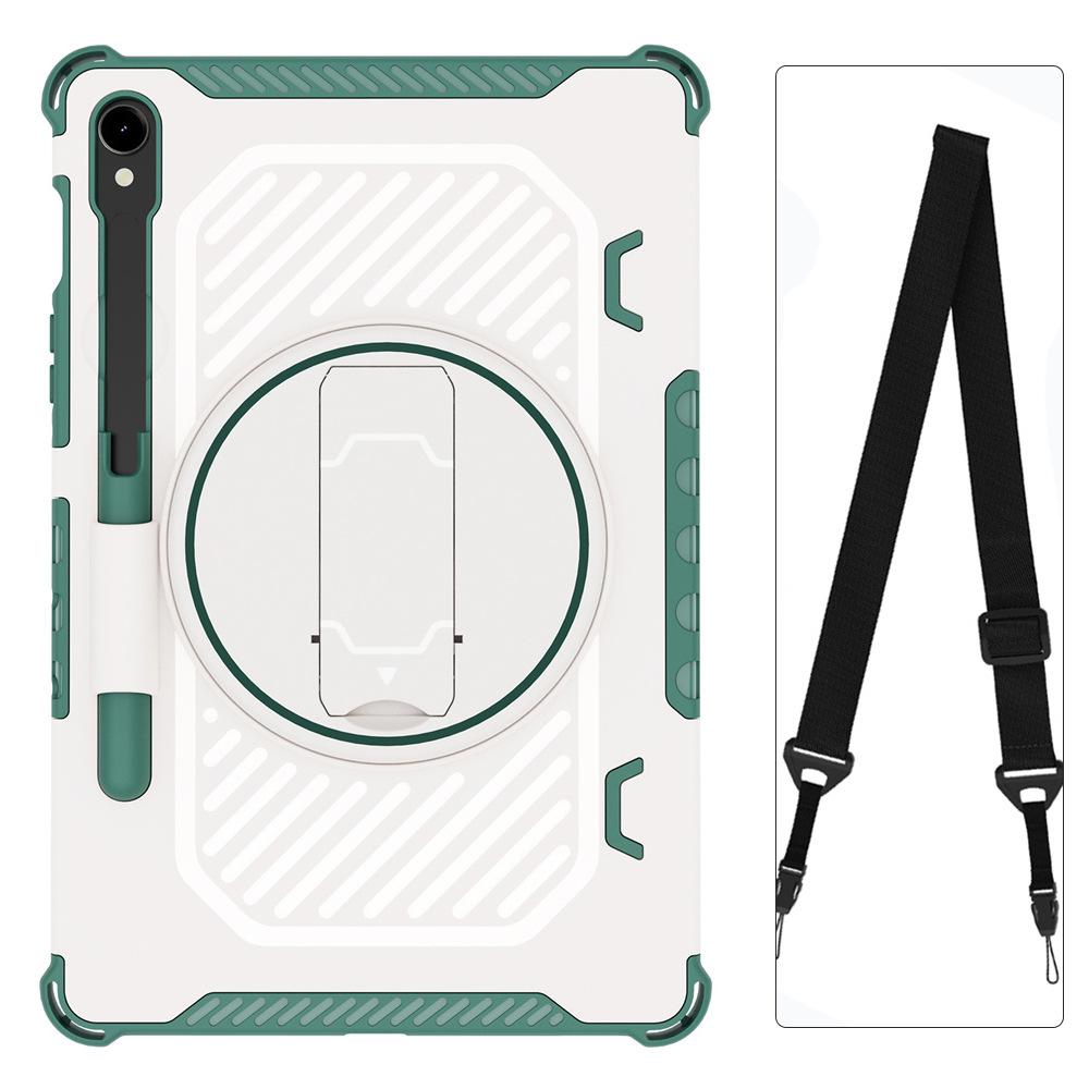 Suitable for Samsung Tablet Protective Case S7+ S7FE S8plus S9FE S9+ S10plus with Rotating Stand A11plus