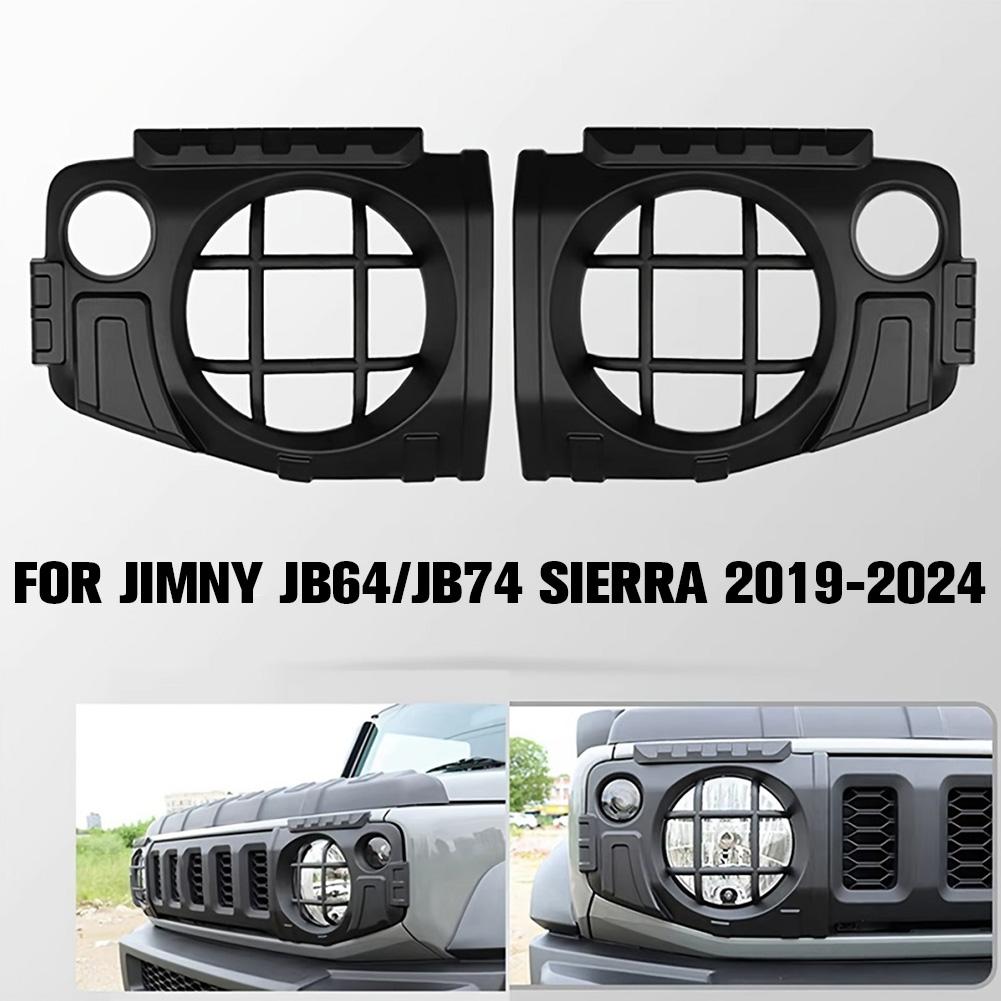 2Pcs Car Front Headlight Cover Car Front Lamp Protection Covers Headlight Cover for Suzuki Jimny JB64 JB74 19-24 Accessories