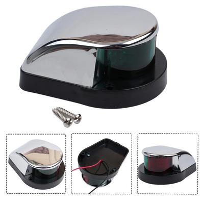 2pcs Red Green LED Boat Navigation Light 12V Waterproof Sailing Signal Lamp Marine Yacht Warn Lights 10x7.9x4.2 Cm