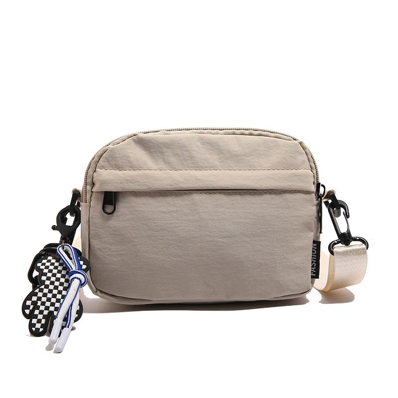 New Macaron nylon small square bag waterproof and lightweight cloth bag women's casual shoulder messenger mobile phone bag