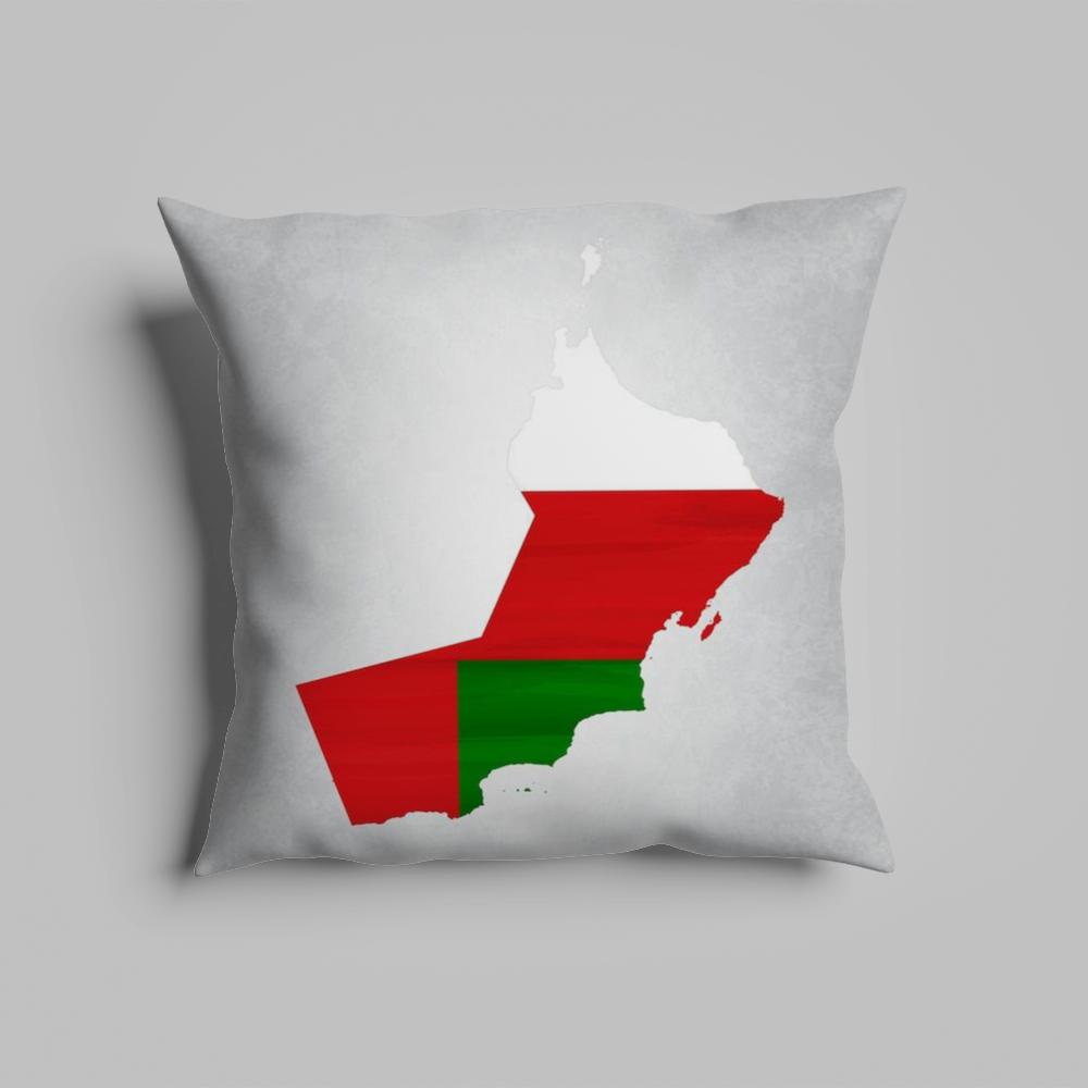 Pillow Case luxurious home office, sofa decorative Multi sized car seat cushions, pillowcases Oman flag map logo