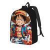 Monkey D. Luffy One Piece Fashion Backpack with Pocket Student Work  Daypack for Men Women College Canvas Bags