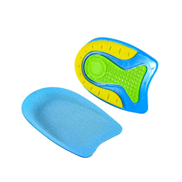 

Unisex Elastic Shock-Absorbing Heel Insoles - Half Size, Three-Color U-Shaped Heel Pads Small