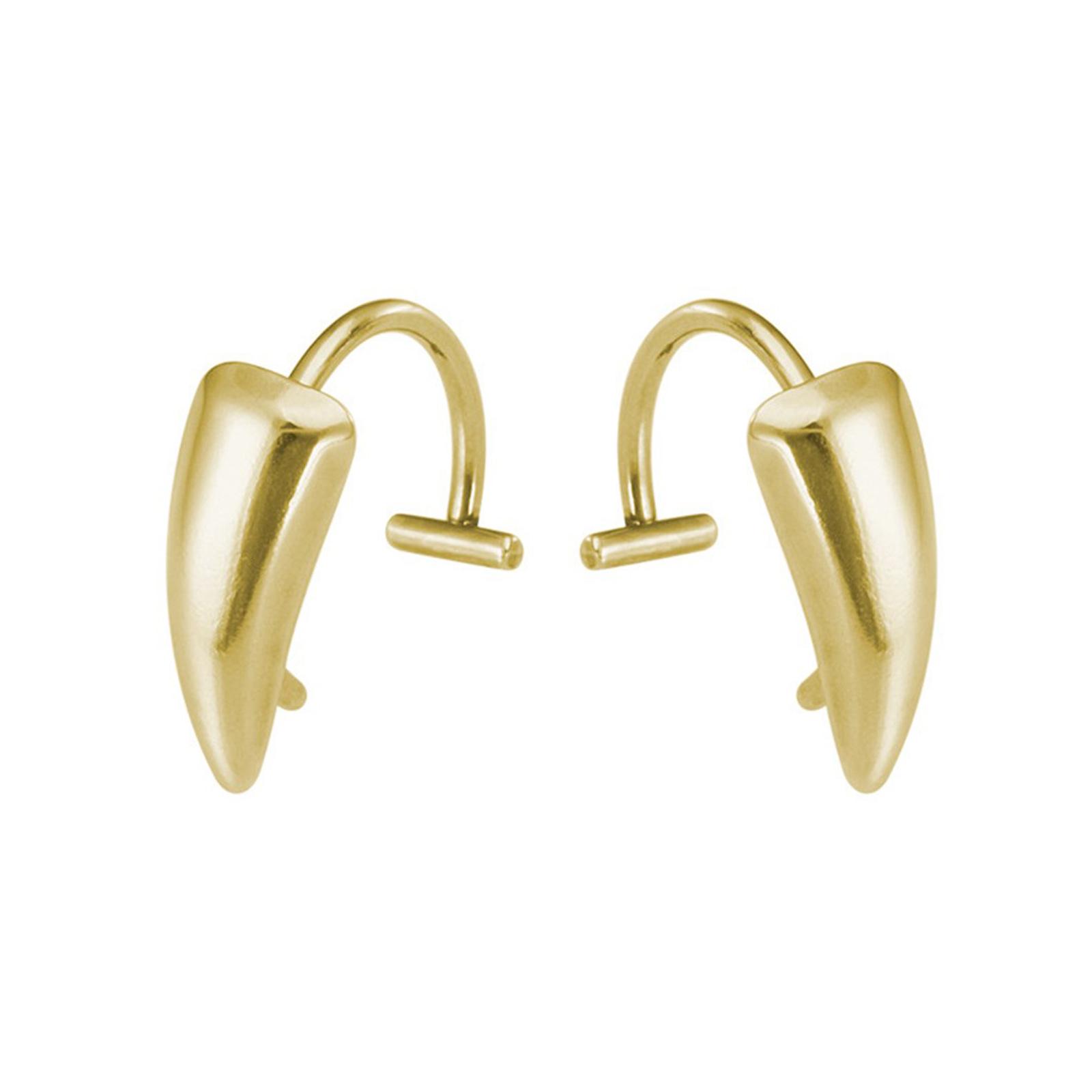 Nicht-Piercing Eckzahn Lippenmanschetten Trendige Eckzahn Lippenmanschetten Nicht-Piercing Ringe Edelstahl Stecker Für Junge Erwachsene gold