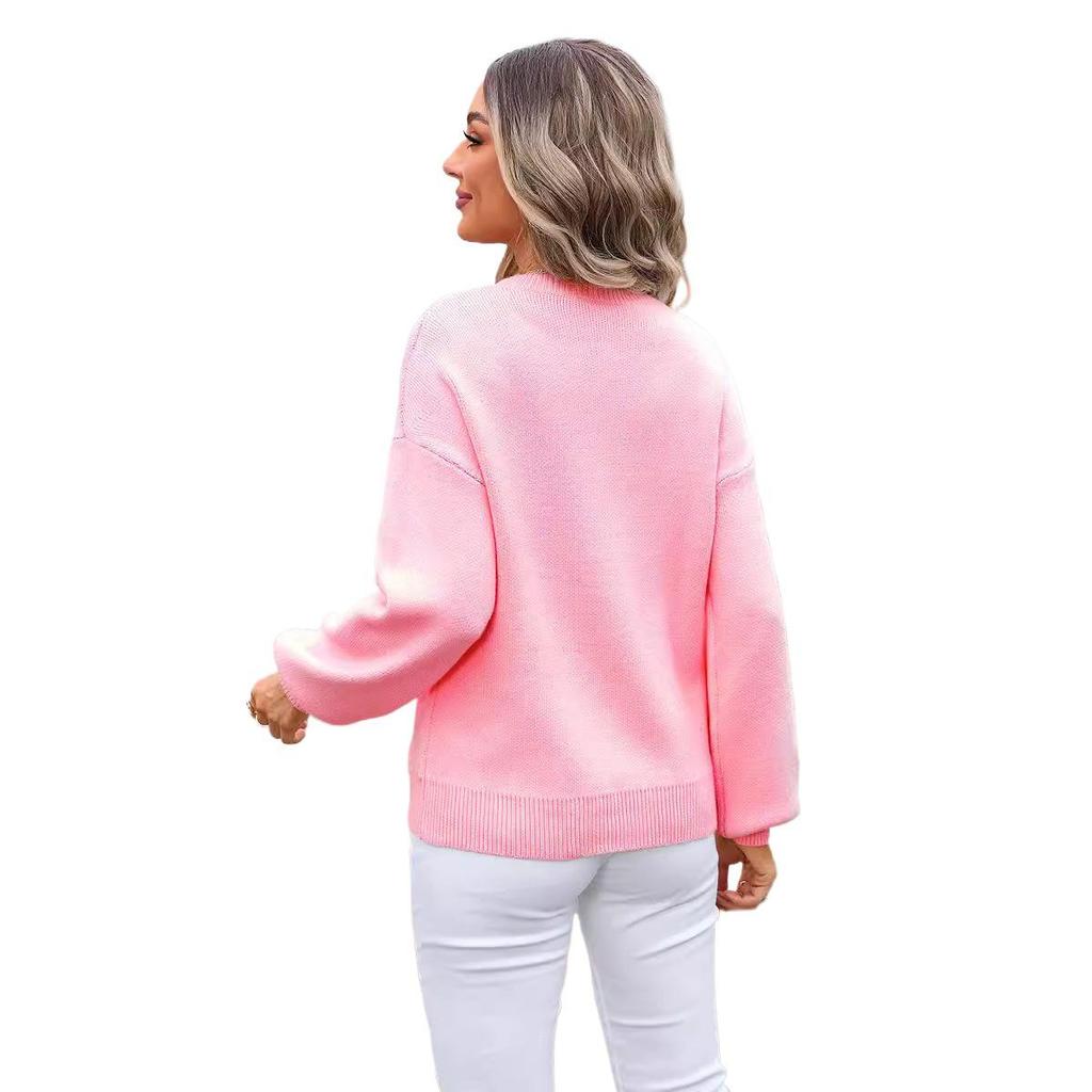 2026 Spring Women's Fashion: European & American Bow Sweater - Bestseller Plus-Size Knitwear