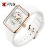 Fashion Women Men Watches Silicone Strap Creative Quartz Watch Square Watch Multi-function Clocks Wristwatch Gift