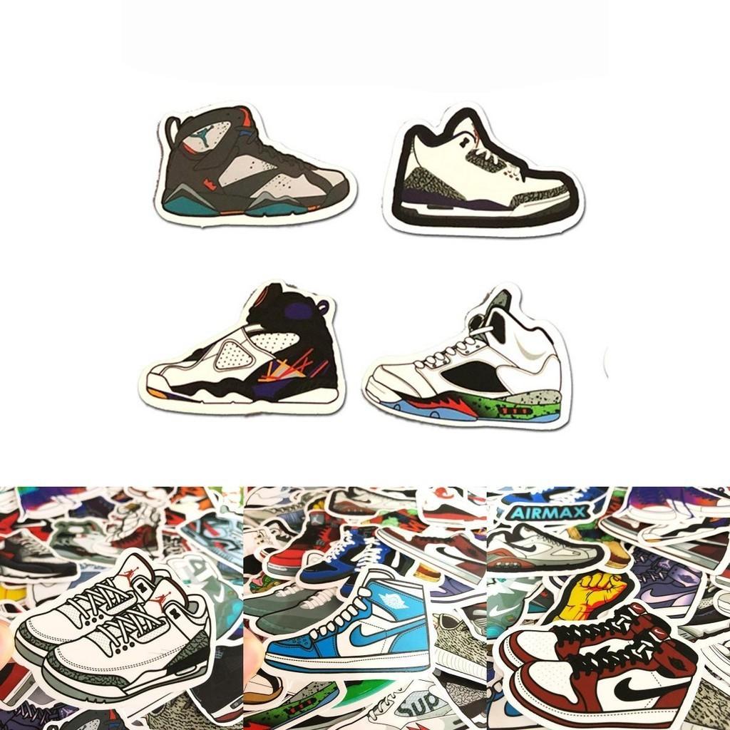 Brand Sneakers 50-piece Waterproof Basketball Stickers For Diy Decorations And Personalization