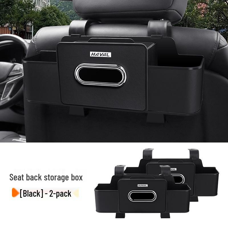 Compatible with Haval Chulian H2, F5, F7x, H1-H9, Big Dog Models: Seat Storage Box, Tissue & Cup Holder.