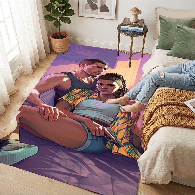 Sunset Romance Living Room Non-Slip Area Rug Soft Carpet for Bedroom Game Playroom Sofa Office Home Decor Doormat Christmas Gift C9211678