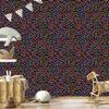 Neon Glitter Hearts Ochre Wallpaper 50x1000