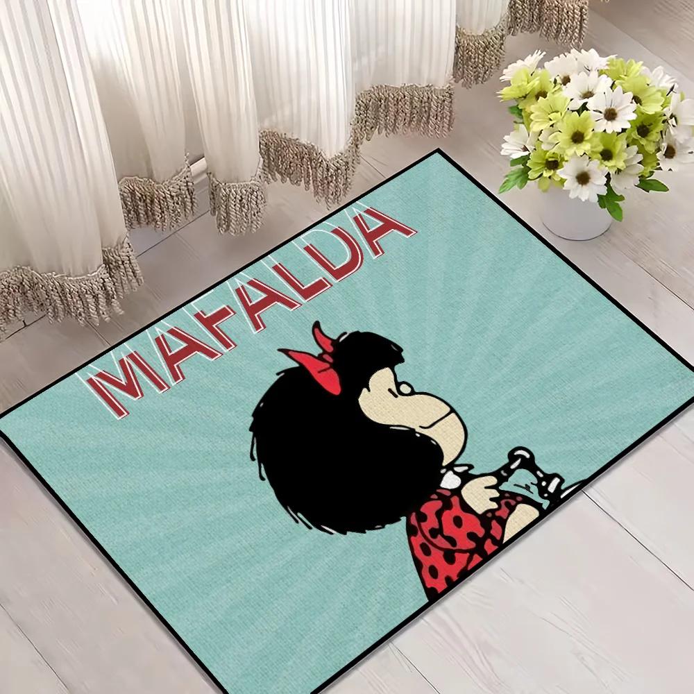 

Cute Cartoon Mafalda Door Welcome Mat Entrance Doormat Balcony Bathroom Floor Mats Non-slip Rug Bedroom Carpet Home Decoration 60cm x 90cm