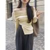 Women's Sexy One-Shoulder Long-Sleeve Slim Fit Top