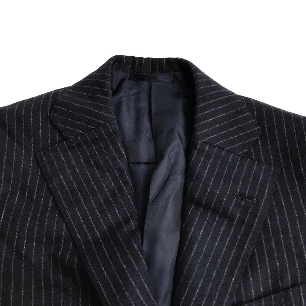 Made in Japan TOMORROWLAND Autumn/Winter Suit Set XS-S Men Navy Stripe Fully Lined Single Jacket/Pants(USED)