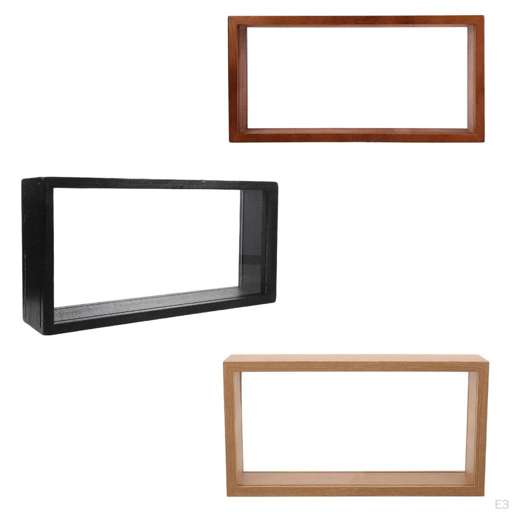 Shadow Box 3D Picture Frame Bouquet Badges Wedding Flower,Clear,Art with Glass Cover,Keepsake