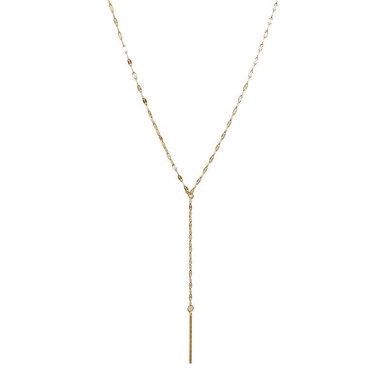 925 Sterling Silber Y-förmige Kette Halskette weibliche Verkauf einfache Schmuck