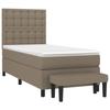 Maison Exclusive - Rete a doghe per letto con materasso Tortora 90x200 cm Tessuto