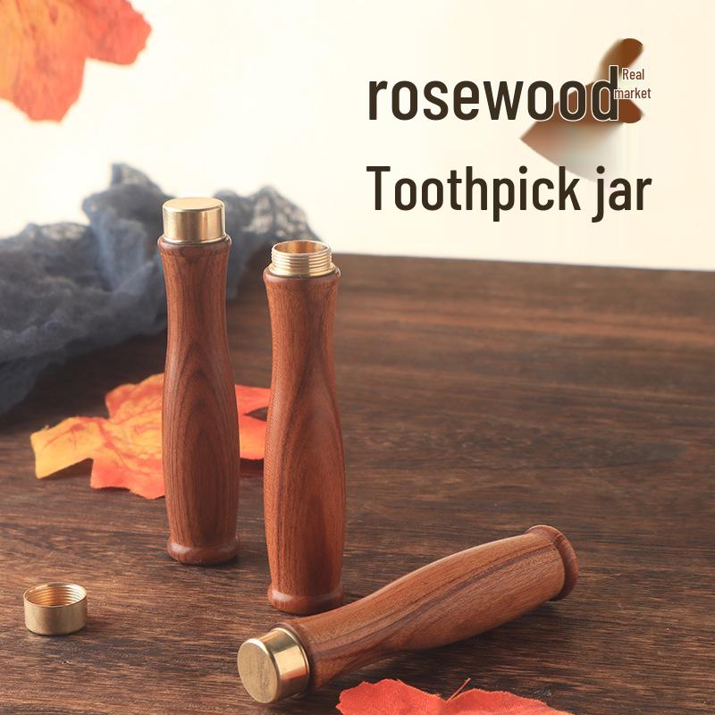 

Elegant Rosewood Toothpick Holder - Custom Engraving Available. розовый лес