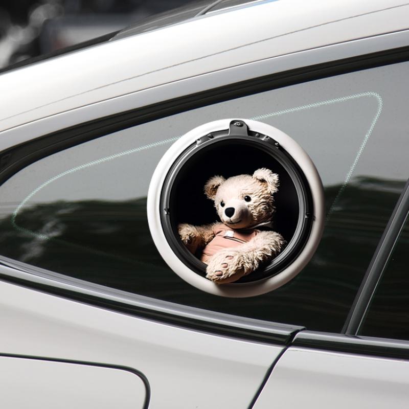 Tennis Basketball Bear Crack 3D Car Stickers Waterproof Decals Truck SUV Bumper Window Decor Cover Scratches Auto Accessories