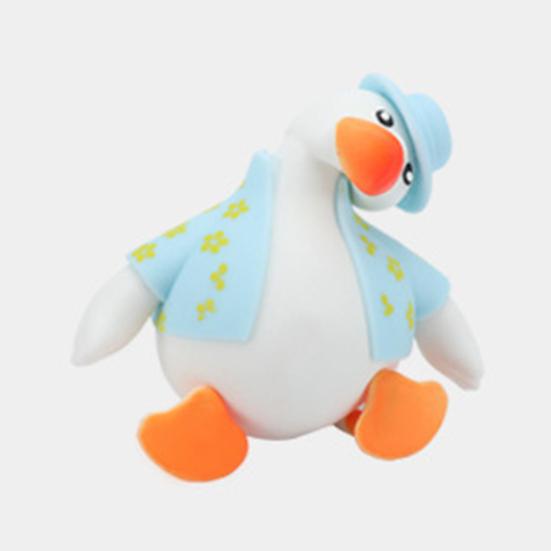Slow-Rising Duck Squeeze Toy Soft TPR Stress Reliever with Interchangeable Outfits Portable Fidget Decompression Gadget for Kids Adults