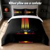 Red Bull Racing Design Bett Bettwäsche Set 1 Bettbezug + 2 Kissenbezüge Weich Atmungsaktiv Haushalt Bettwäsche