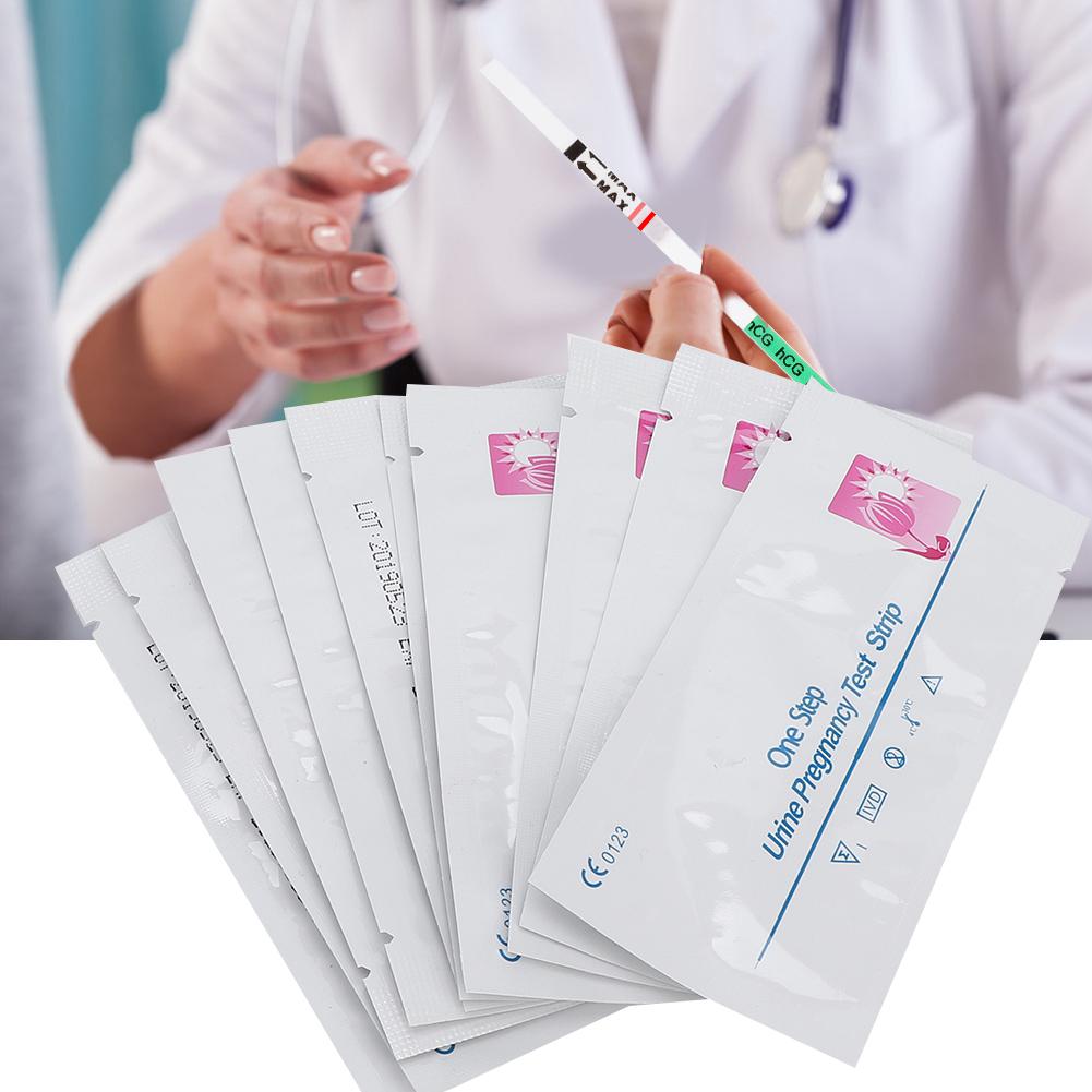 10ks testovacích proužků pro domácnost v časném těhotenství Testování HCG moči v časném těhotenském testu