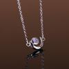 KELITCH Women's Choker Necklace with Synthetic Opal & Moon Oval Pendant (16-18 Inch) Chain (Color)