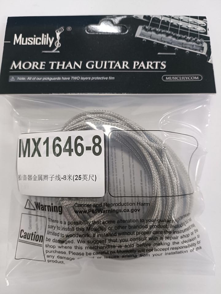 Musiclily Pro Guitar Internal Wiring Cable, 22 Gauge Vintage Braided Wire, 8m
