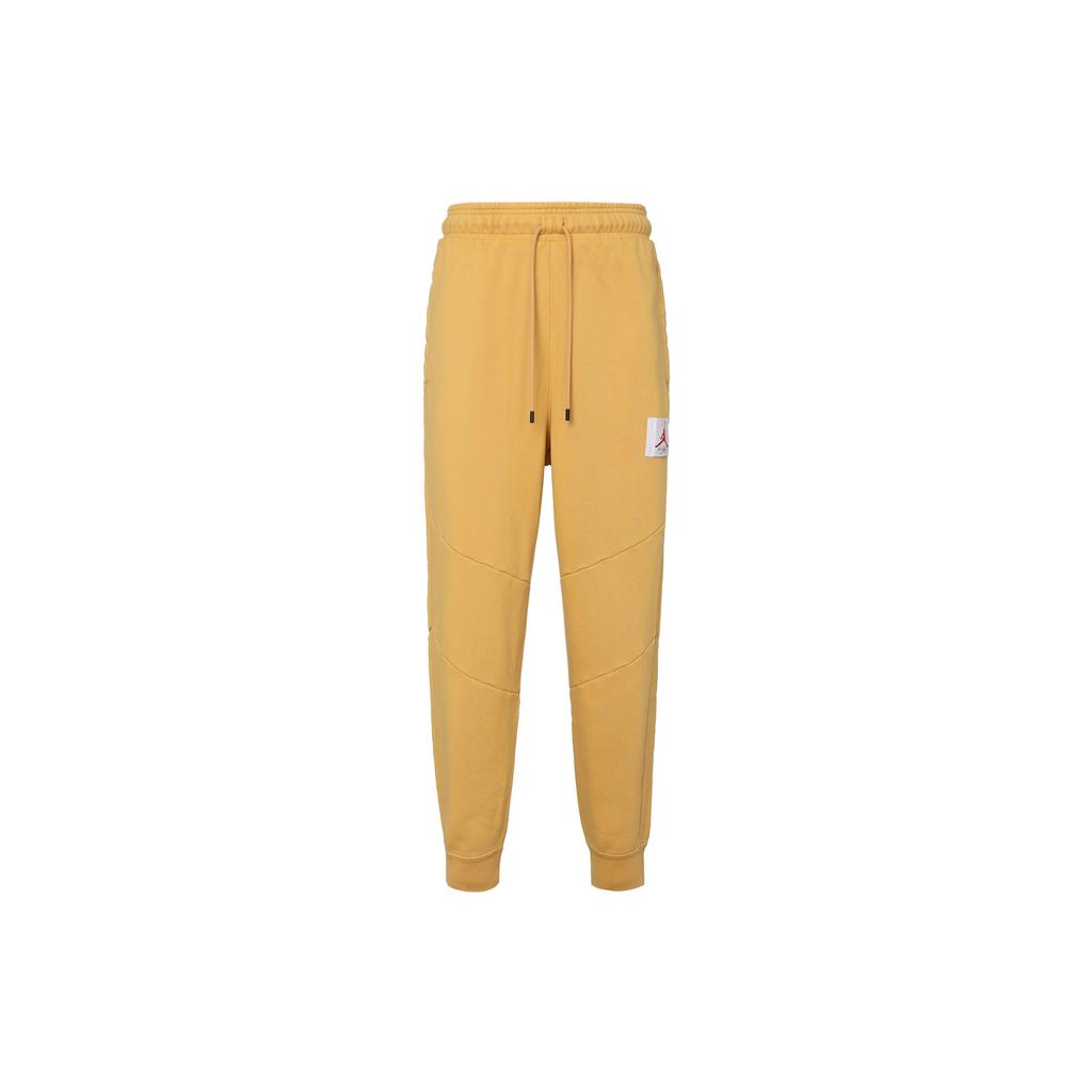 Jordan Casual Solid Color Fleece-Lined Knit Sweatpants Men Bottoms Tan CK6471-217