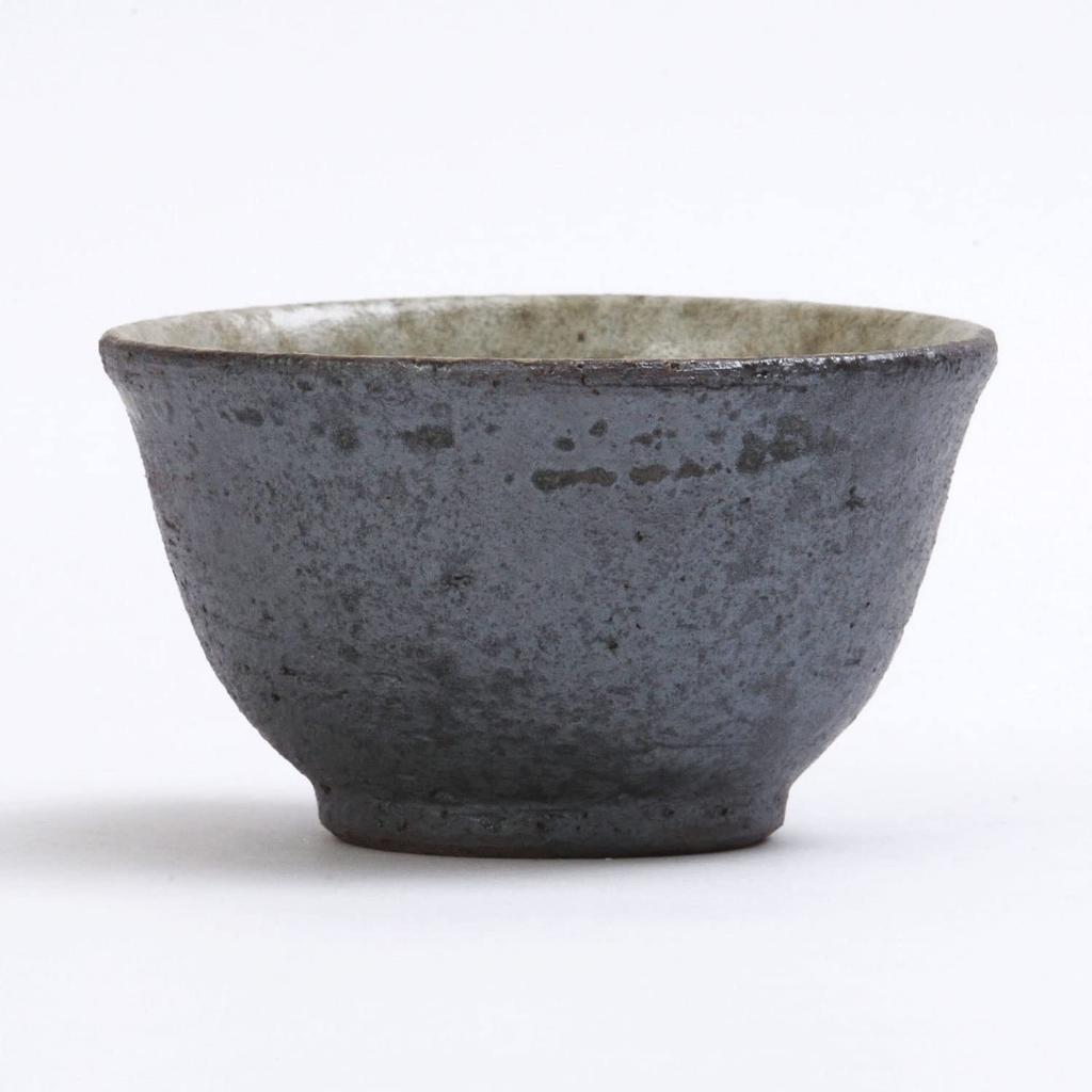 Yamasho Pottery Teapot and Teacup Shigaraki Tea Ink Blue Set, Ware, Sumi-iro, Two-Person Set, Sum-3,