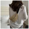 Women'S Stylish Woven Chest Bag - Light Brown, Breathable Crossbody Sling Phone Pouch with Zipper Closure, Versatile Waist Pack for Beach, Sports