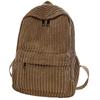 Chic Stylish Corduroy Backpack Multi- Adjustable-Strap Lightweight for Daily Commute Casual Functional Stylish Bag