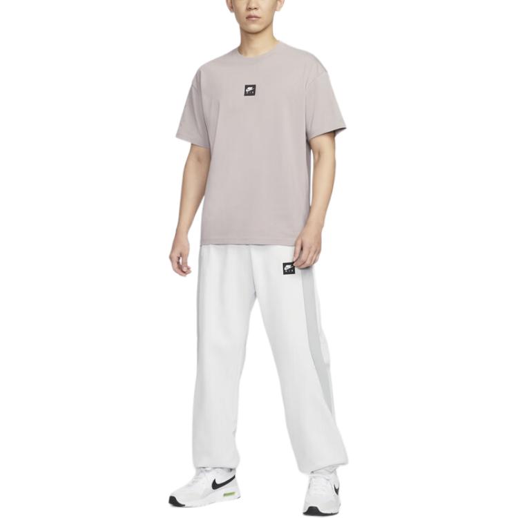 Nike M90 Breathable Fashion Versatile Soft Short Sleeve T-Shirt Men Tops Purple Gray HJ0727009