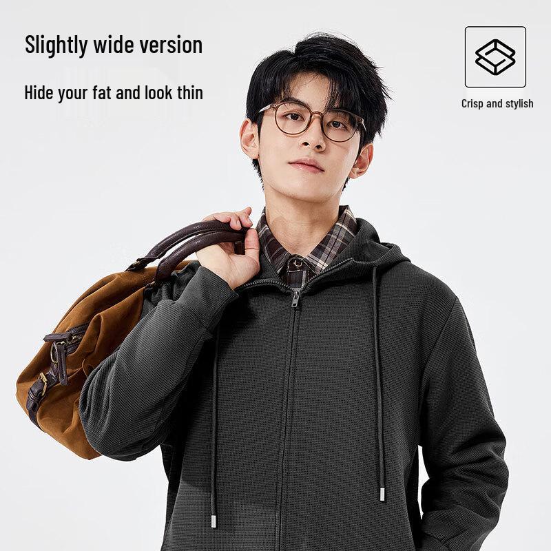 Baleno Men's Heavyweight Cool-Grid Zip-Up Hooded Sweatshirt