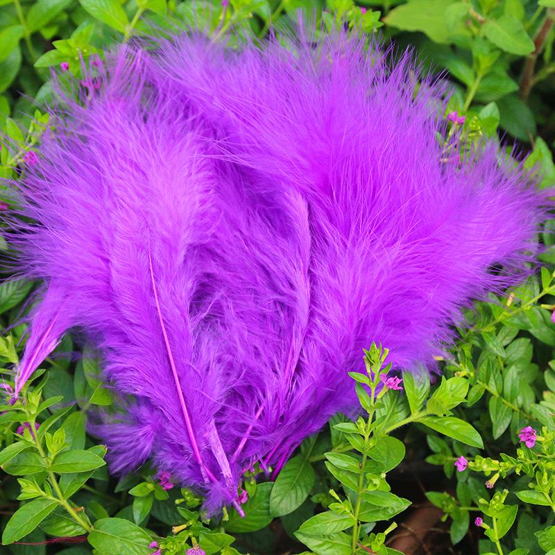 50Pcsdiy Color Feather Full Fleece Turkey Feather Clothing Antique Headdress Pet Toy Handicraft Decoration