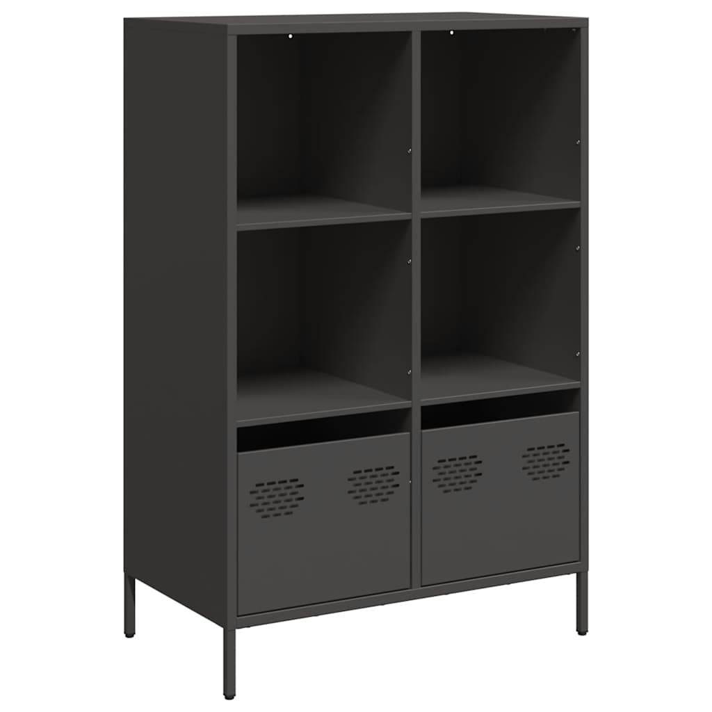 Vidaxl Szafka, Czarna, 68X39X103,5 Cm, Stal