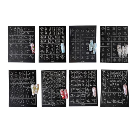 3/6/7/8/9/10 Sheets Nail Art Sticker Self-adhesive Halloween Christmas Butterfly Love Heart Women Fake Nail Decoration Decal