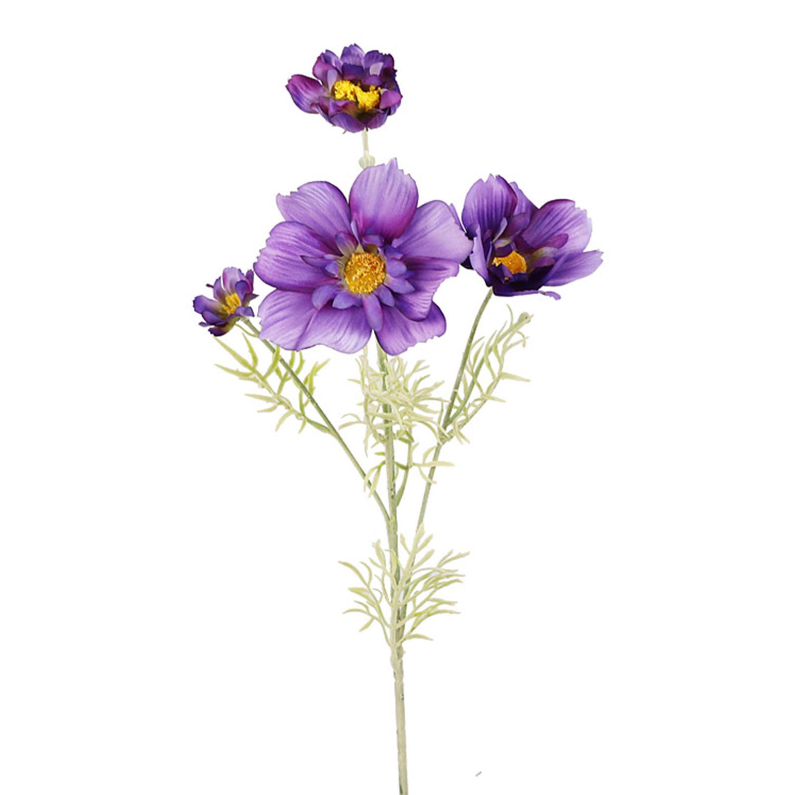 

Искусственный цветок космоса галсанг с длинным стеблем, устойчивый к выцветанию, имитация шелкового цветка космоса галсанг для дома фиолетовый