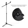 Microphone Boom Stand Dual Mic Clip Folding Arm Tripod Height Adjust Holder