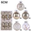 Plastic Christmas Tree Balls 6CM Xmas Baubles Fashion Christmas Ball Set  Home