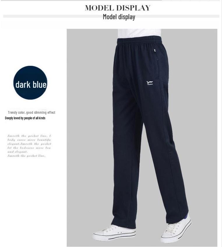 

Men s Casual Loose-Fit Elastic Waist Cotton Pants for Seniors XL [Recommended 120-135 lbs]