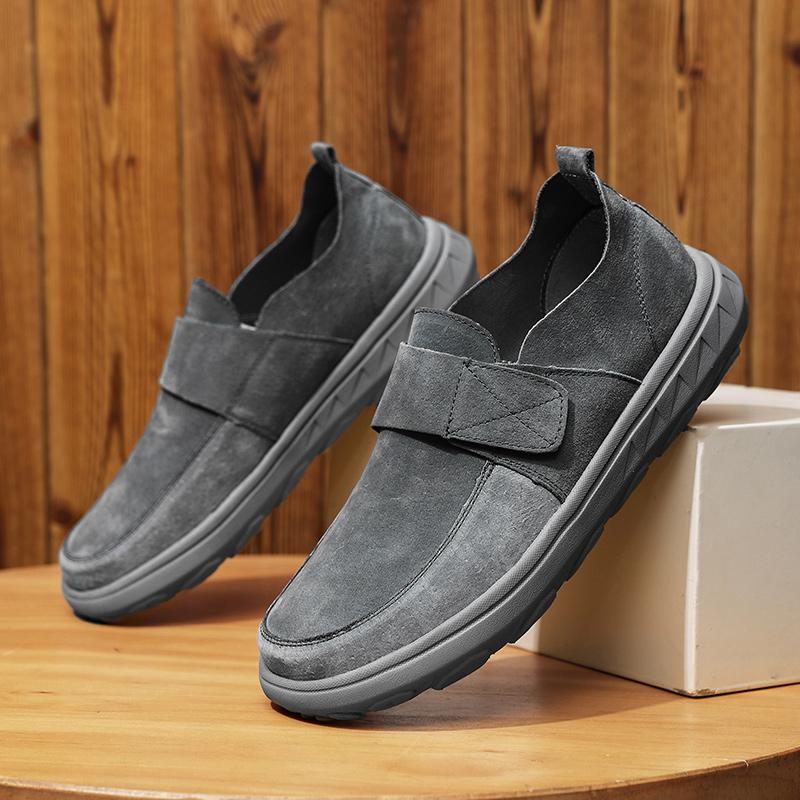 Fashion New Arrival Men's All Match Lace Up Suede Leather Causal Shoes Male Fashion Flats Moccasins Sports Walking Sneakers